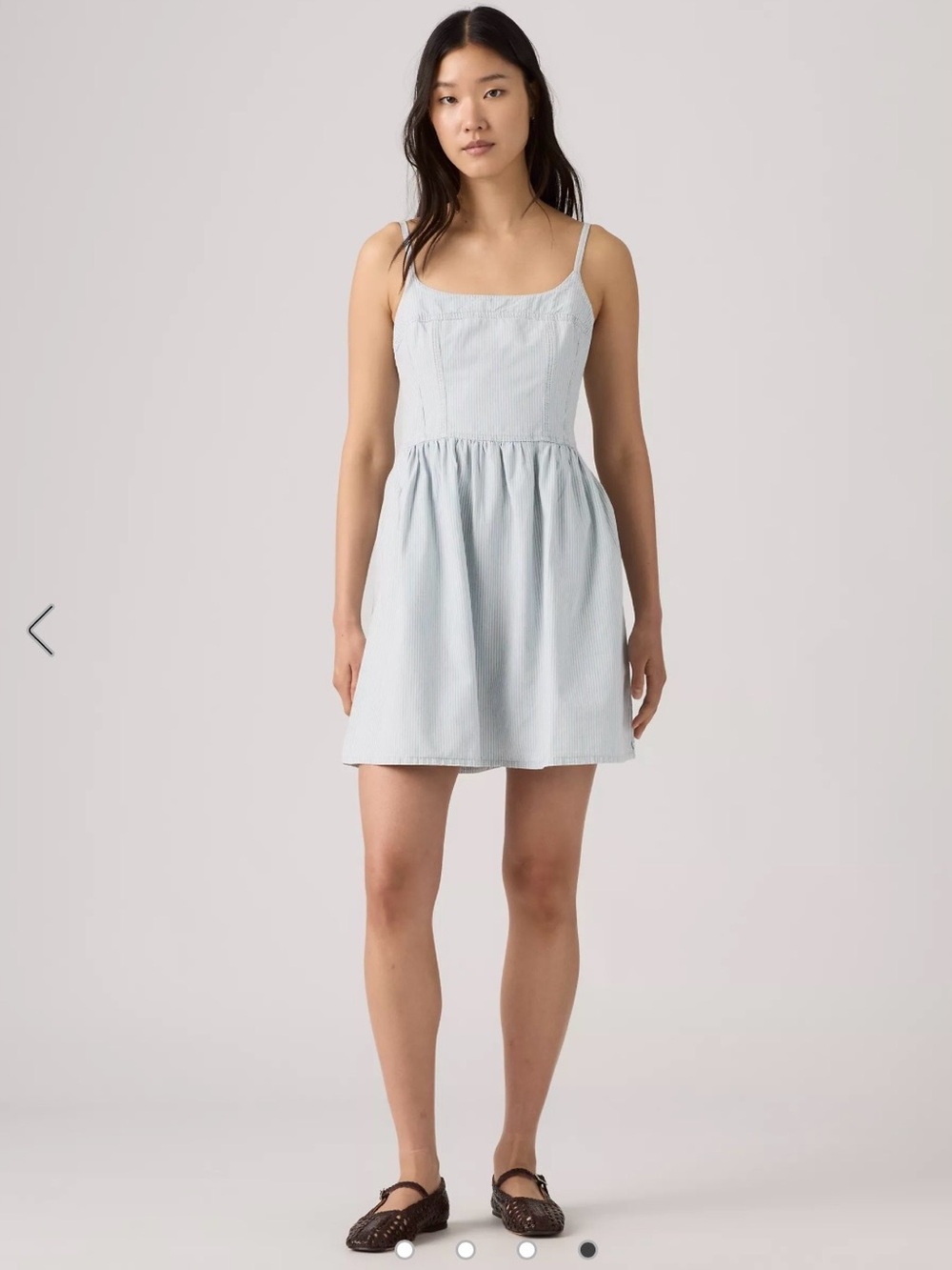Levi's Light Blue & White Striped Spaghetti Strap dress